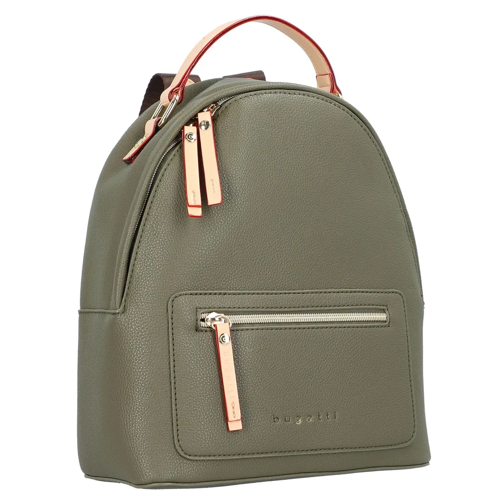Sac à Dos Bugatti Ella Vert Olive - Idéal pour Travail et Sorties - 12
