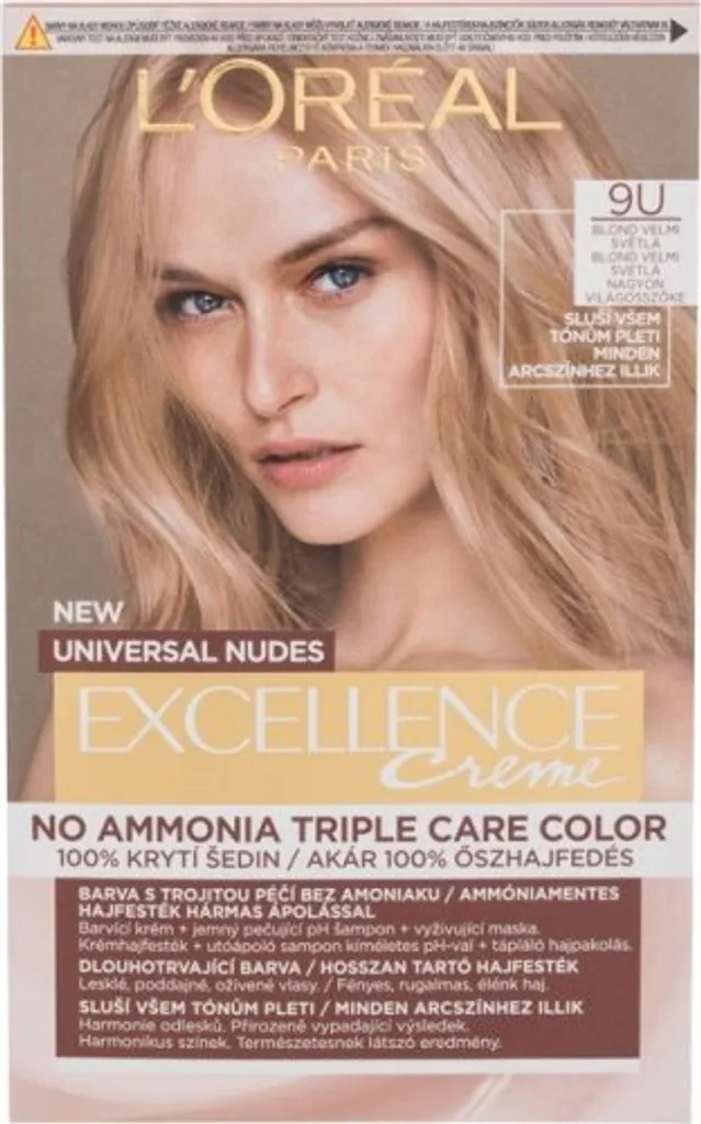 Excellence Creme 9U Blond Très Clair L'Oréal Paris - Protection Pro-Kératine