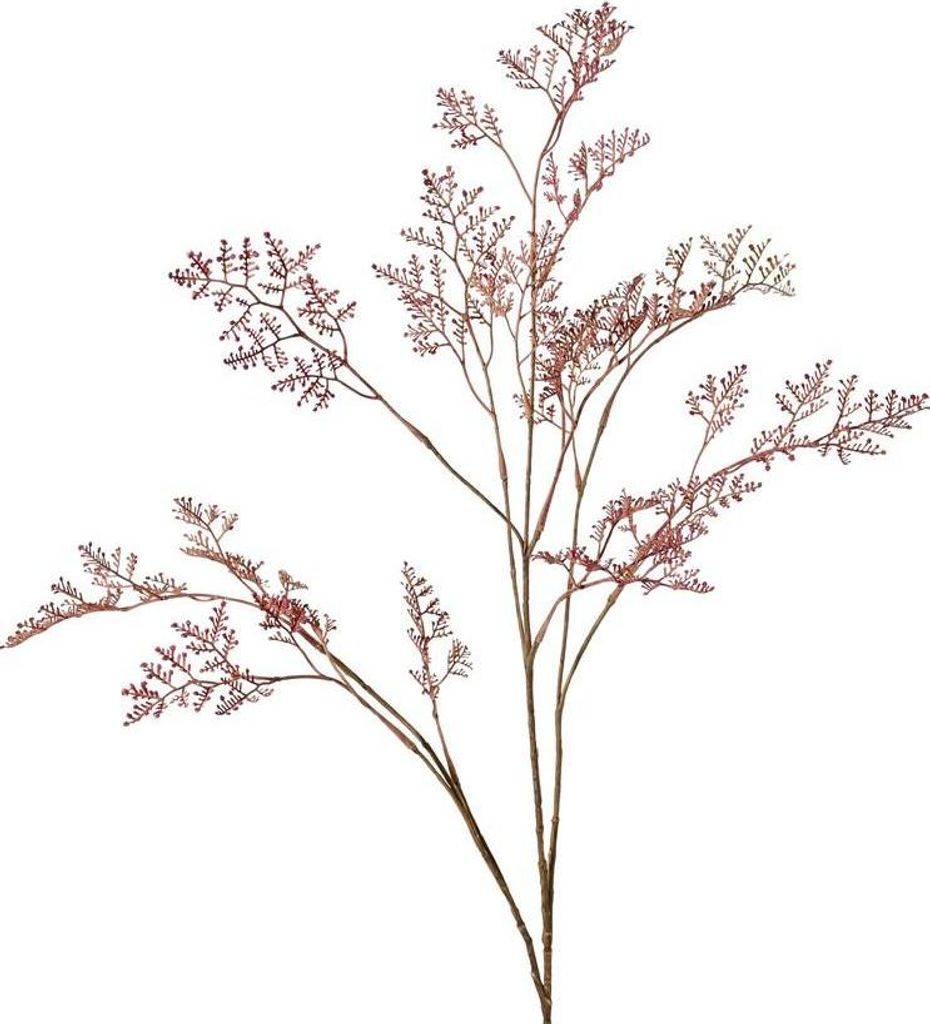 artplants.de Künstlicher Asparagus plumosus Zweig RABETA, braun-rosa, 100cm - Künstlicher Deko Zweig