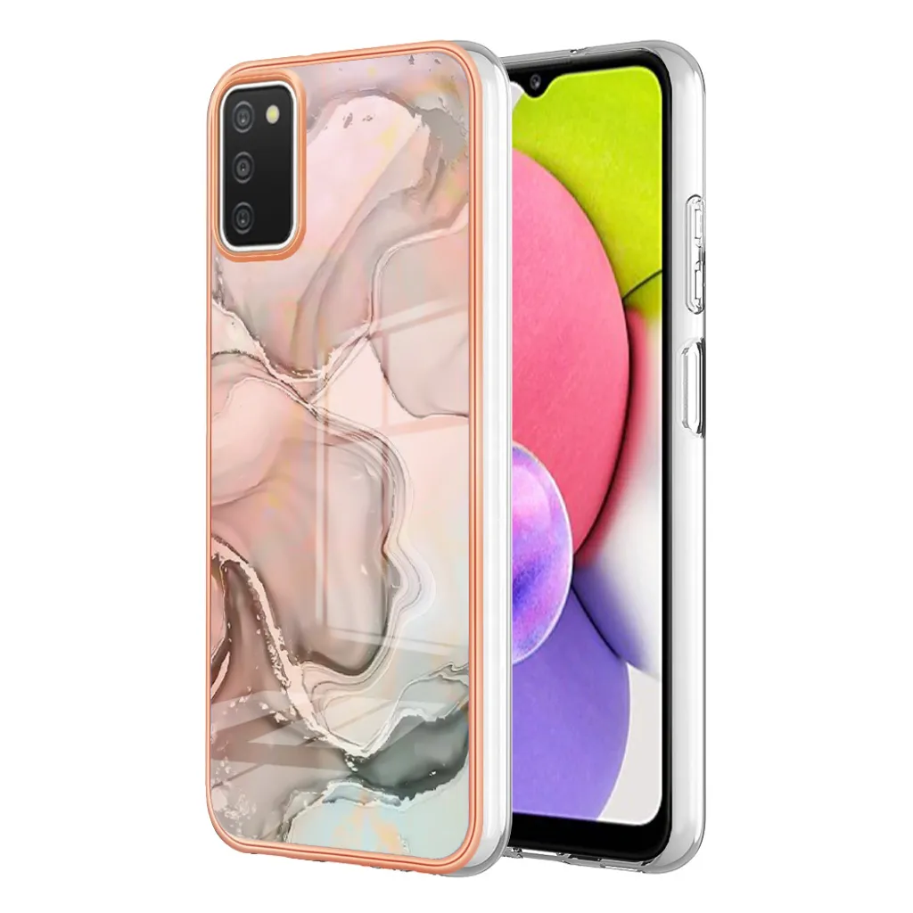 Custodia Samsung Galaxy A03S Antiurto in Silicone TPU con Fantasia Crème