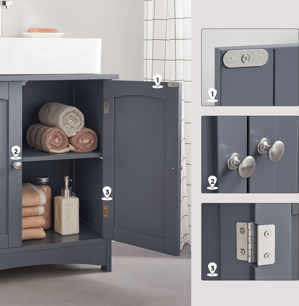 VASAGLE Waschbeckenunterschrank, Badezimmerschrank mit 2 Produktbild 5