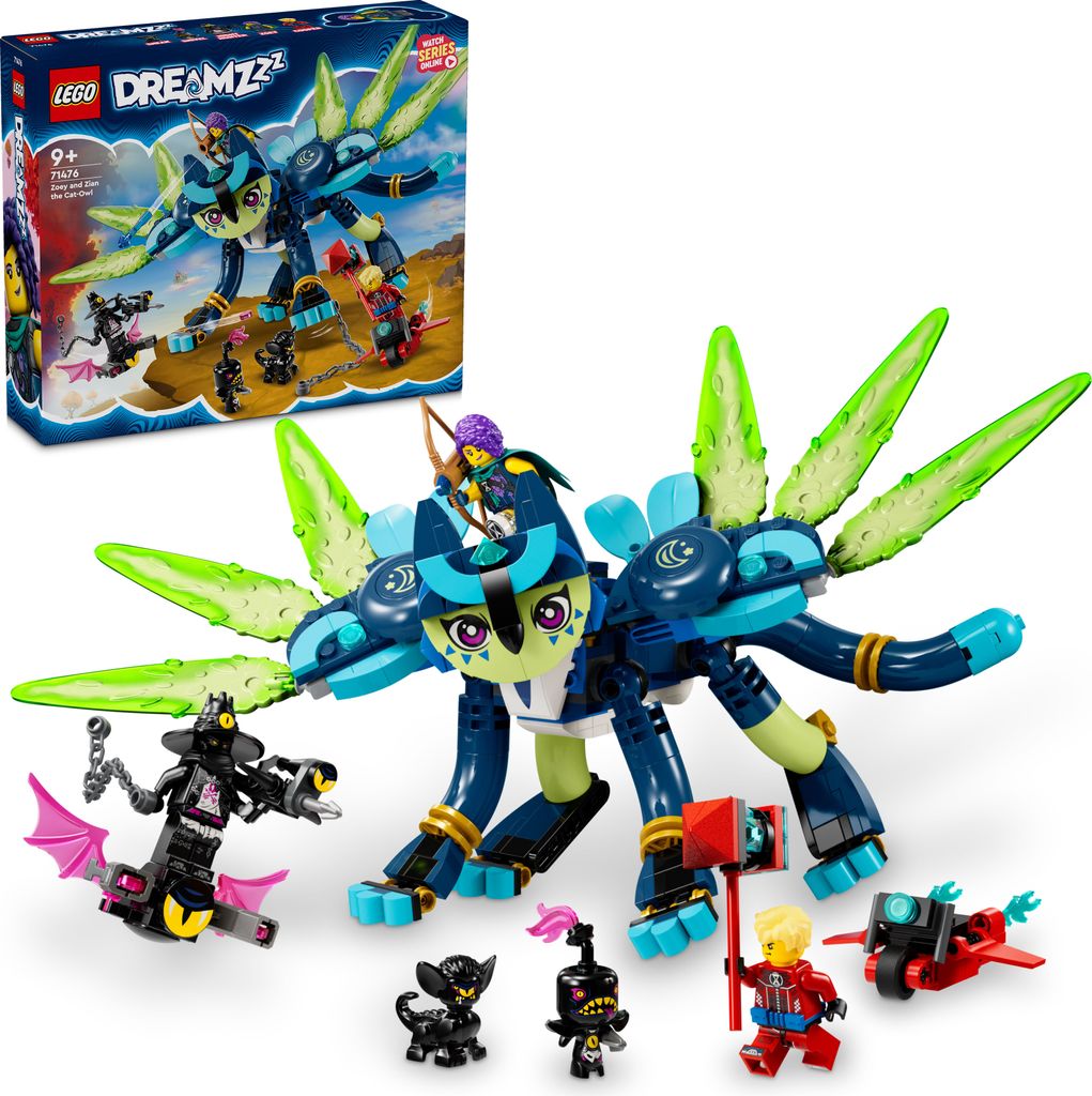 LEGO DREAMZzz Zoey en de kattenuil Zian, actiefigurenset Productafbeelding 