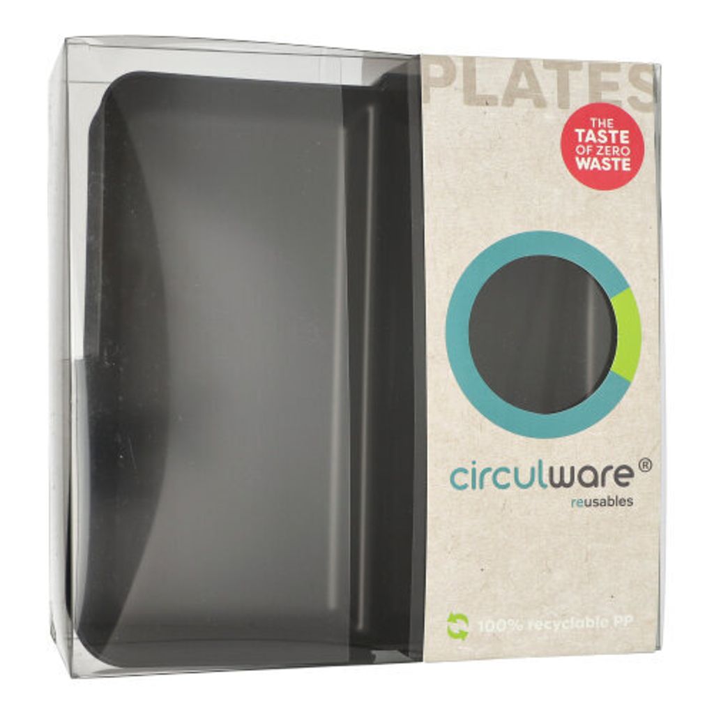 48 Haval Circulware by Haval Mehrweg-Schalen Mix & Match eckig 2,9 cm x 23,4 cm x 23,4 cm schwarz 97022