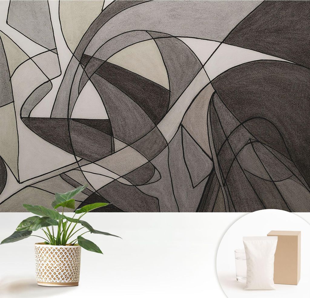 Fototapete - 152x104 cm - Tapete - Wandtapete - Wandbilder - Dekofolie - Tapete Folie - Wand - Dekoration - Wohnzimmer - Geometrische Abstraktion