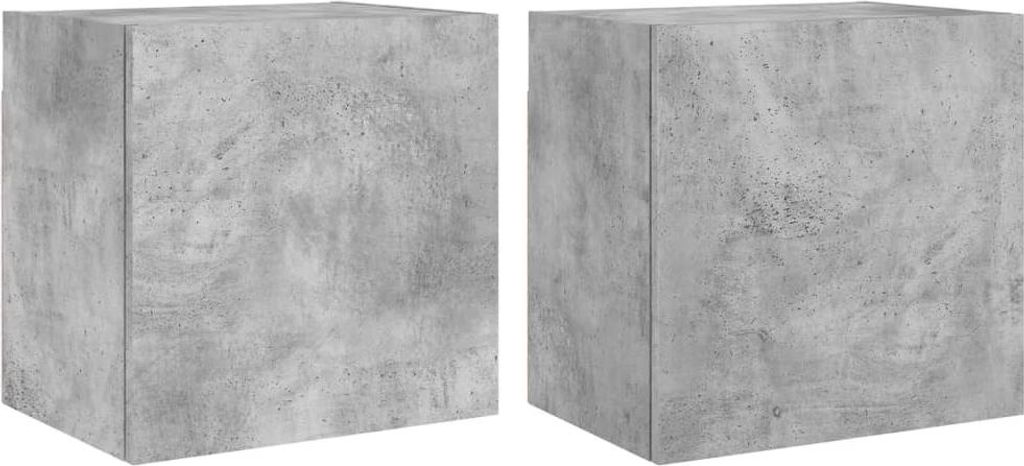 vidaXL TV-Wandschränke 2 Stk. Betongrau 40,5x30x40 cm Holzwerkstoff