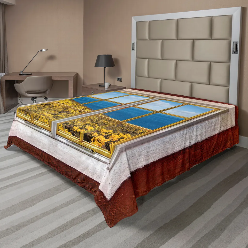 Drap de lit voyage et vacances paysage de mer bleu pour chambre décorative