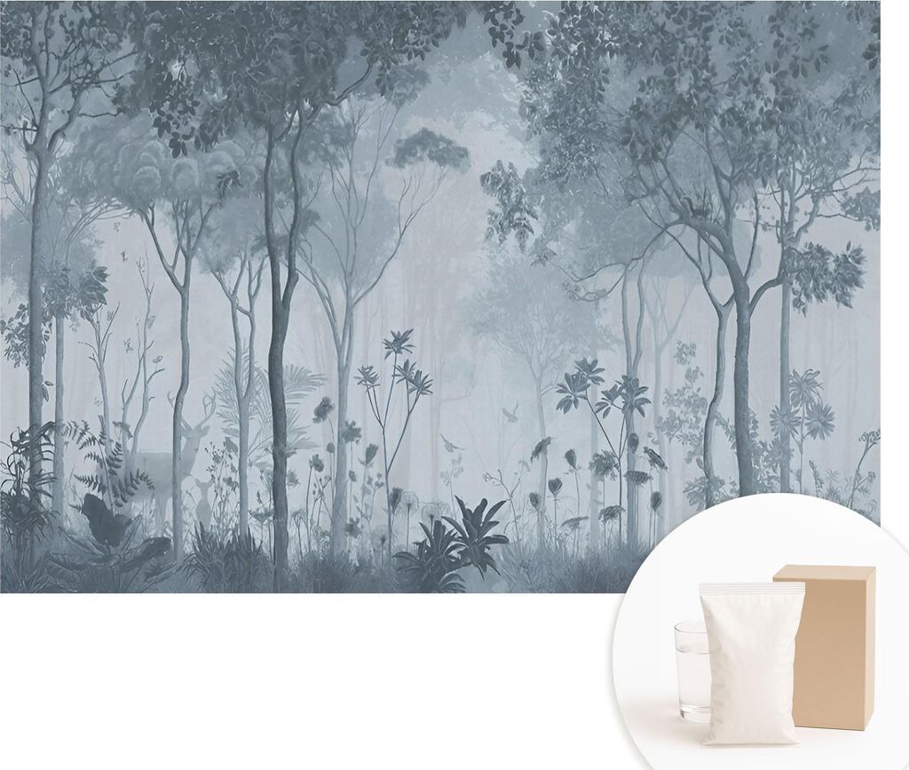 Fototapete - Wandbilder für Wohnzimmer - 104x70 cm - Dekorative Wandfolie - Modernes Design für Wanddekoration - Tapeten für Innenräume - Mysti...