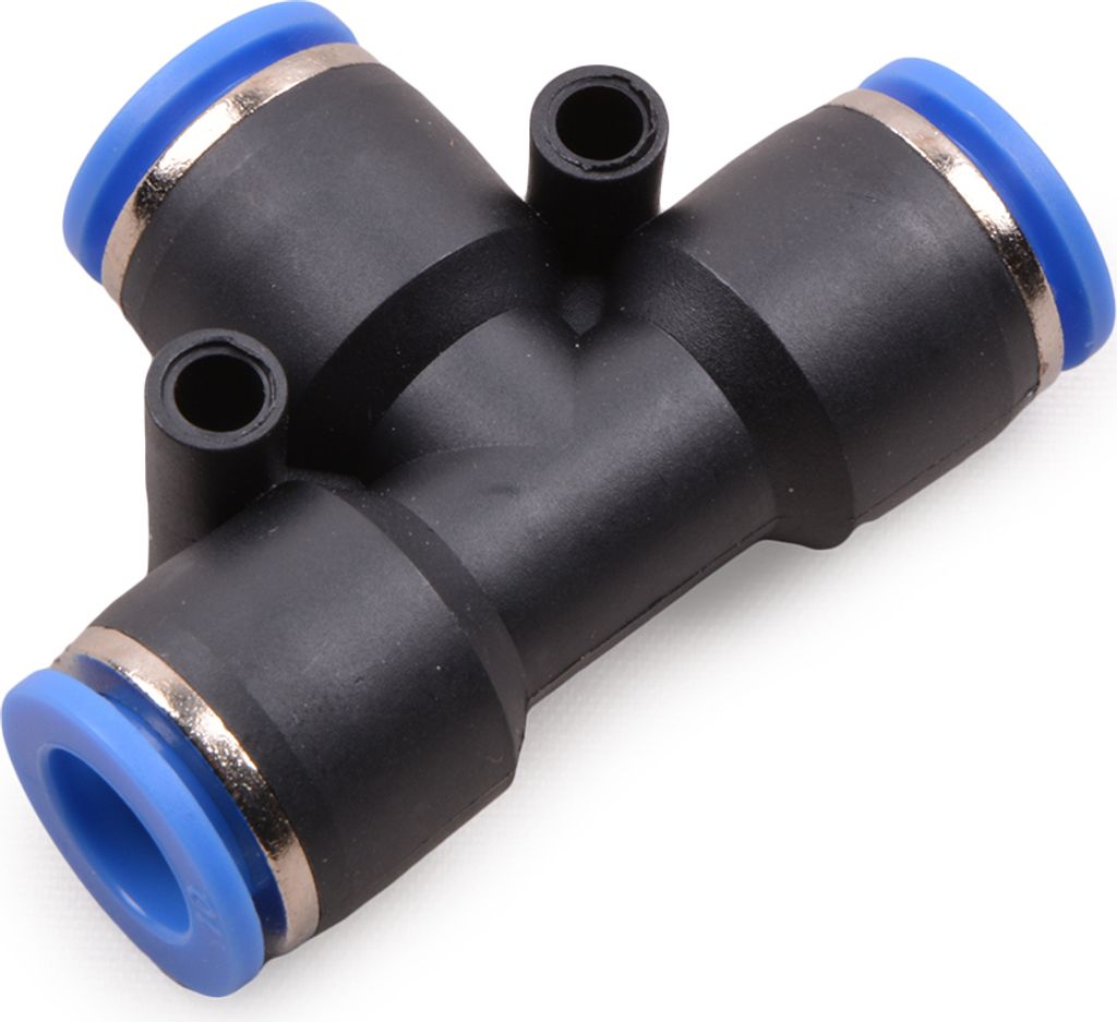 AQUADE T-Stück Verbinder Pneumatik Lüft 10mm Verteiler Schlauchverbinder für Schlauch