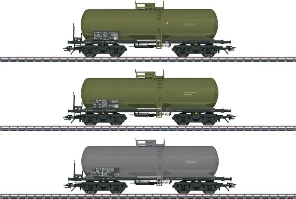 Märklin 46463 : Wagons-Citernes Robustes pour Convois Sans Déraillement