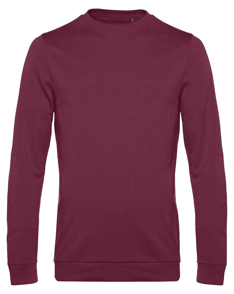 B&C - Sweatshirt für Herren angesetzte Ärmel FK2398 (M) (Weinrot)