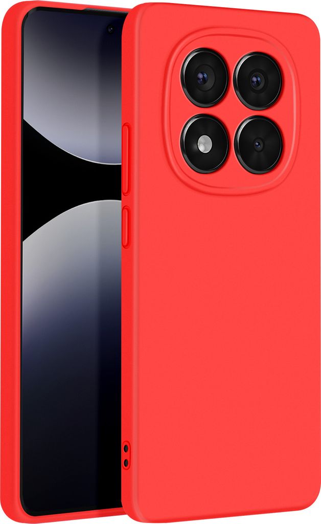 Avizar, Hülle für Redmi Note 14 Pro und 14 Pro Plus Halbfest Soft-Touch, Rot