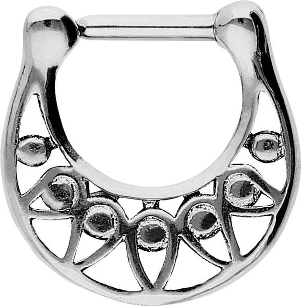 Ohrpiercing, Nasenpiercing, Septum Piercing Chirurgenstahl Clicker DESIGN