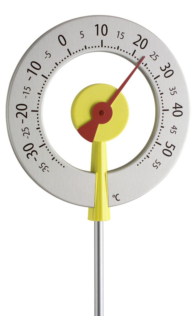 TFA Dostmann Lollipop analoges Design-Gartenthermometer, 12.2055.07, wetterfest mit großen Ziffern, L 240 x B 55 x H 950 mm