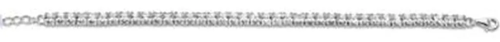 New Bling 9NB 0233 Bracciale tennis in argento - zirconi quadrati 4 mm - lunghezza 17 + 3 cm - tono argento