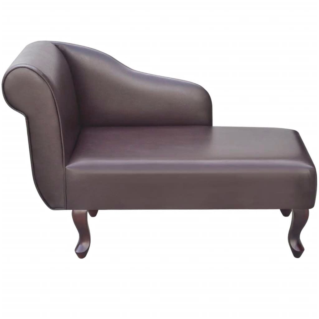 vidaXL Chaiselongue simili cuir marron Image du produit 
