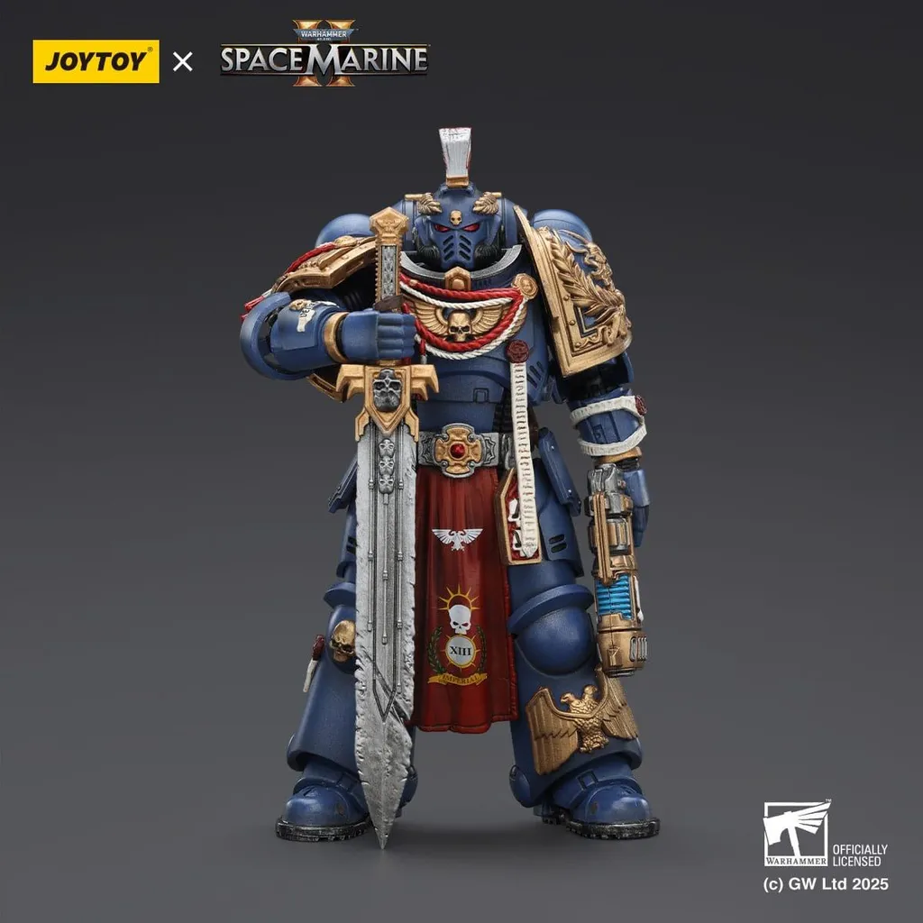 Figurine Space Marine 2 Ultramarines décorative pour setup gaming 13cm