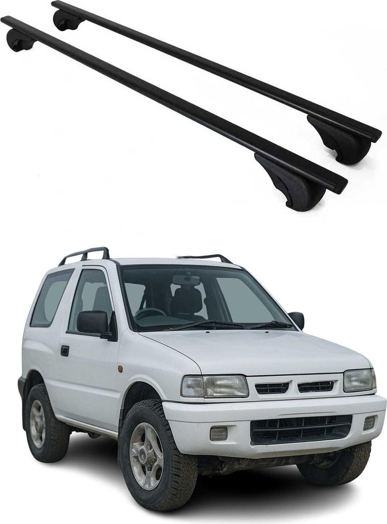 Dachträger Grundtäger für Ford Maverick 1993-2007 75kg Metall Schwarz 2 tlg