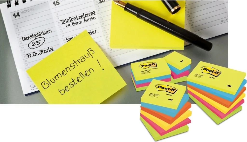 Notes repositionnables Energetic 654-TFEN 76x76mm lot de 12 blocs