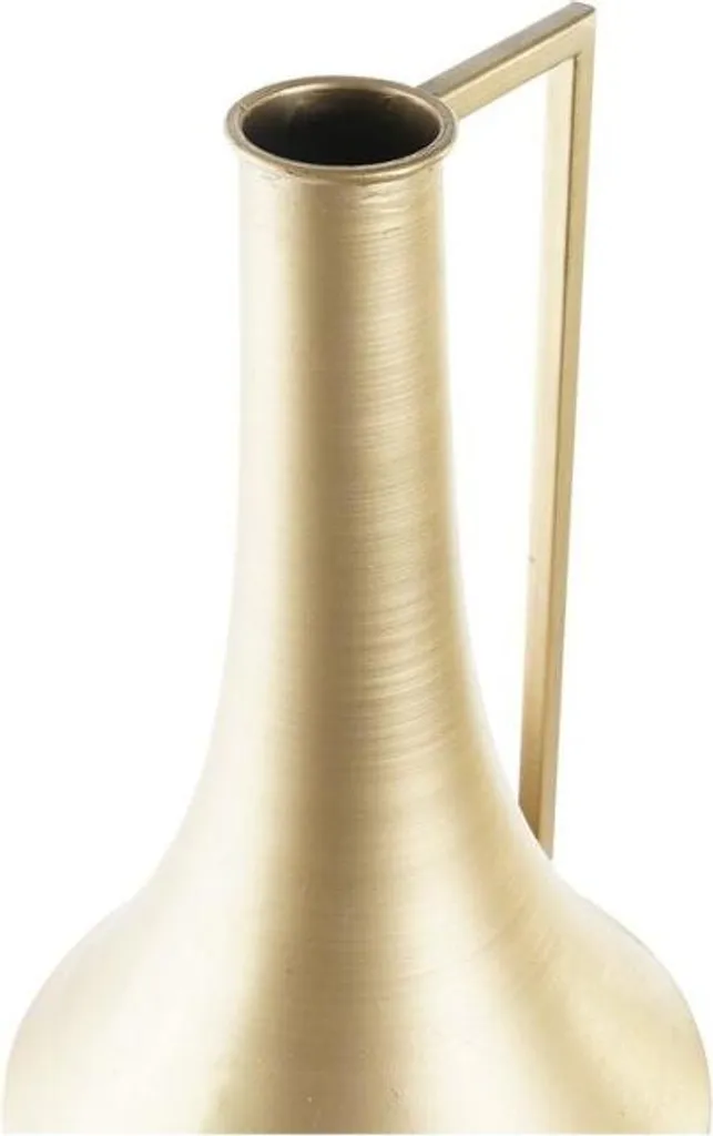 Grand vase incassable en métal doré et crème pour déco intérieure chic