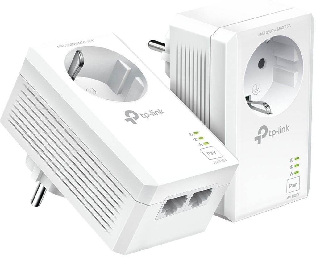 TP-Link CPL 1000 Mbps, 2 Gigabit-Ports, integrierte Produktbild 