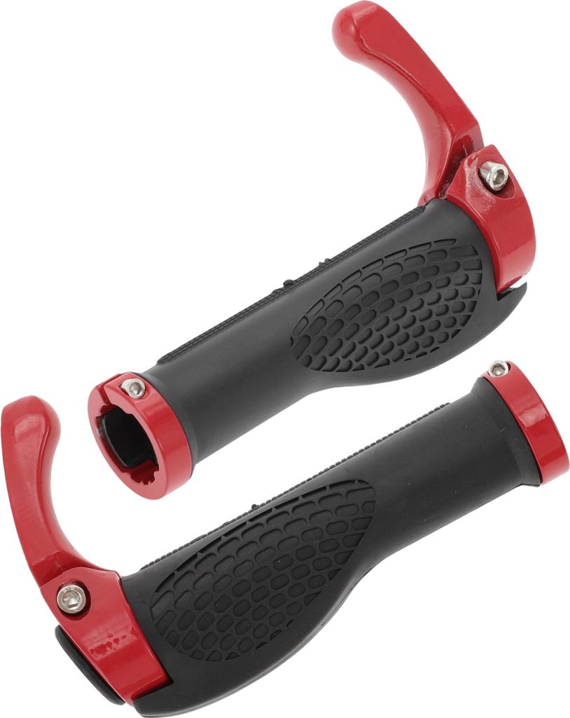 1 Satz Fahrradgriffe, rutschfeste ergonomische Fahrradgriffe, Kuhhorn-Fahrradlenkergriffe für E-Bike Trekking Bike MTB, Rot