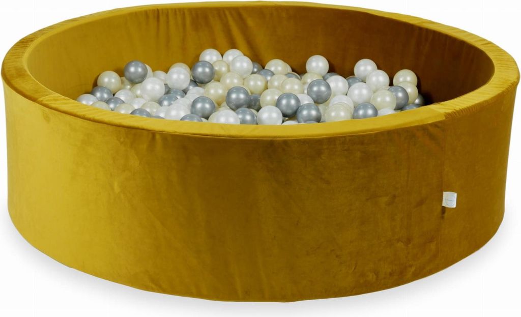 Bällebad 700 Teile 130x40 Velvet Gold: Hellgold, Silber, Perle