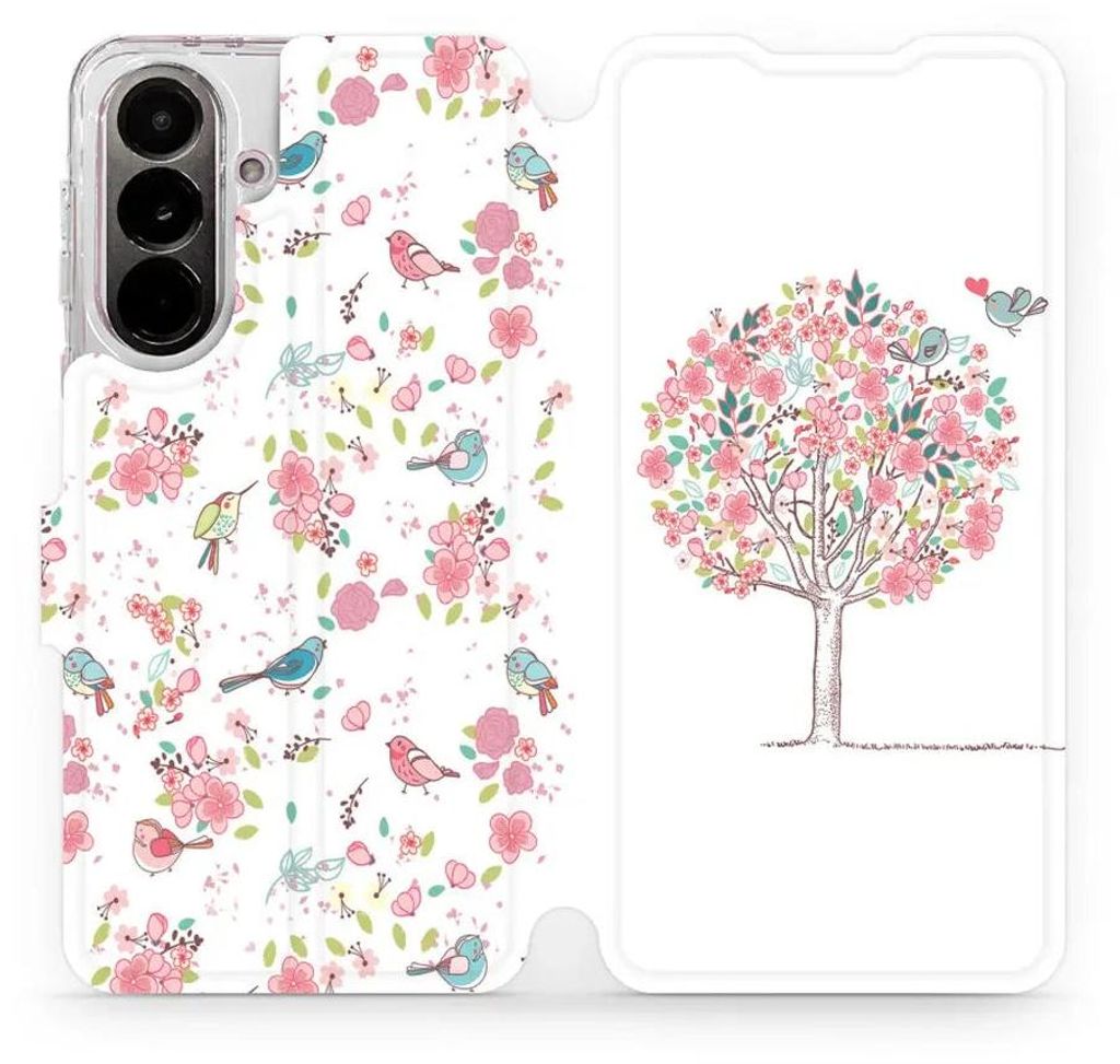 Handyhülle mit klappe für Galaxy A37 5G, Mobiwear Book, Rosa Hain