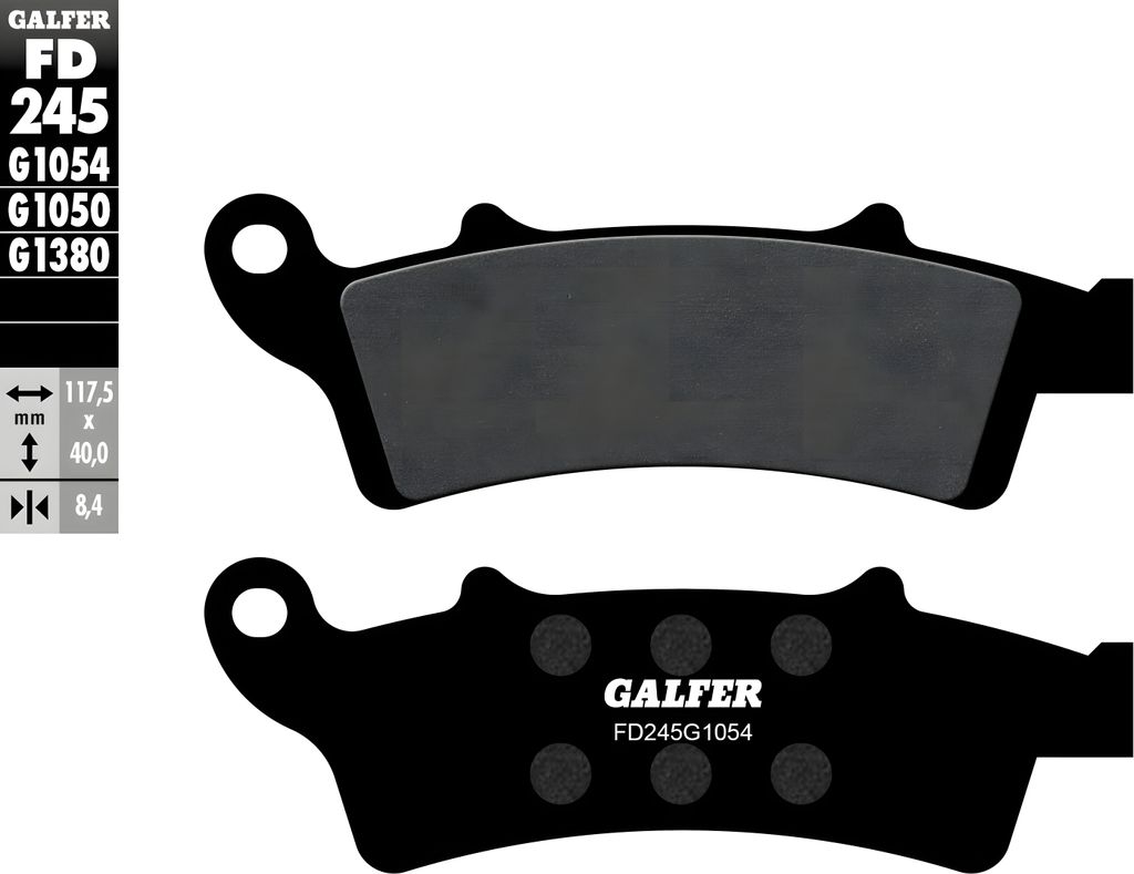 Bremsbeläge Set Galfer FD245G1054 & FD399G1054 Semi-Metall Produktbild 