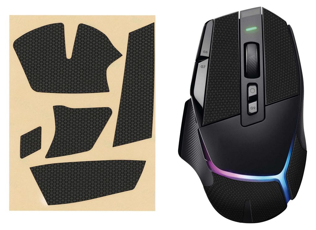 kwmobile Gaming Maus Grip Tape für Logitech G502 X Plus Mouse Grip Tape - Rutschfestes Griffband für PC - Schwarz