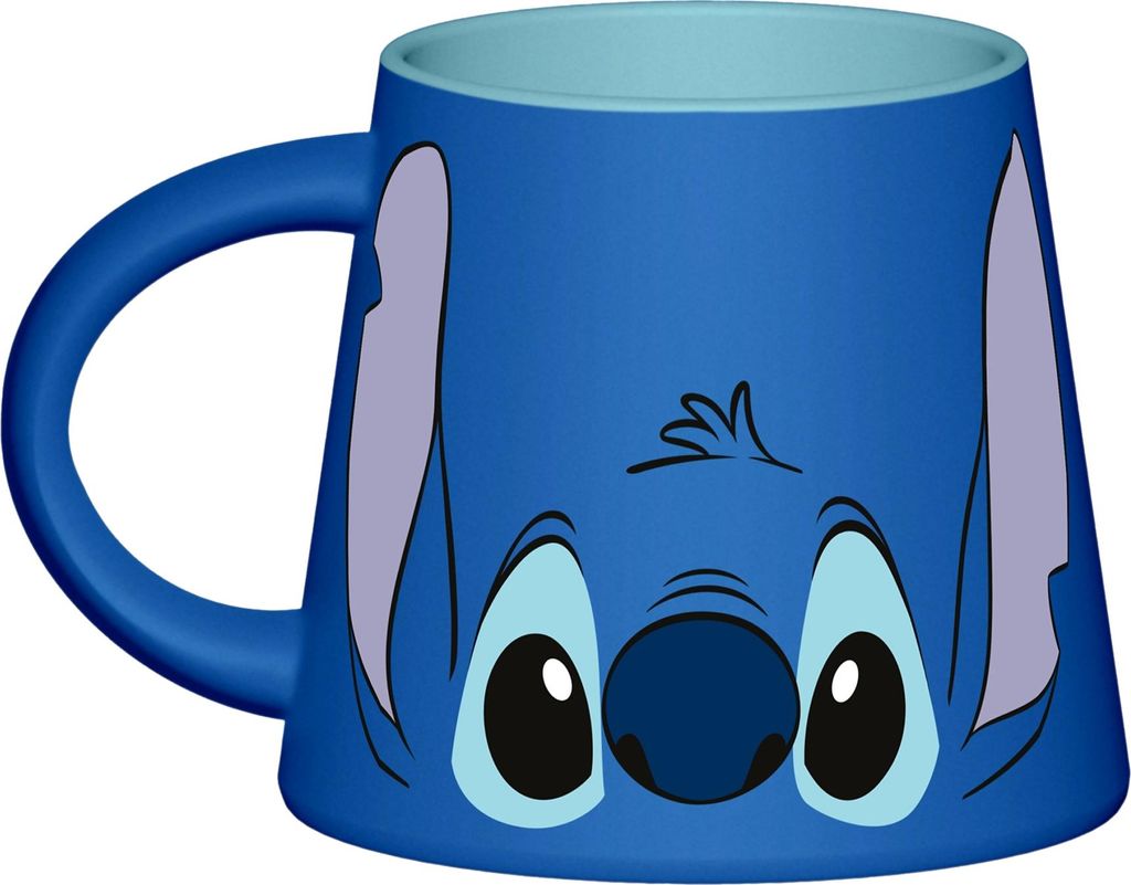 Lilo & Stitch - Kaffeebecher, Gesicht, "Stitch", 350ml PM13300 (Einheitsgröße) (Blau/Violett/Schwarz)