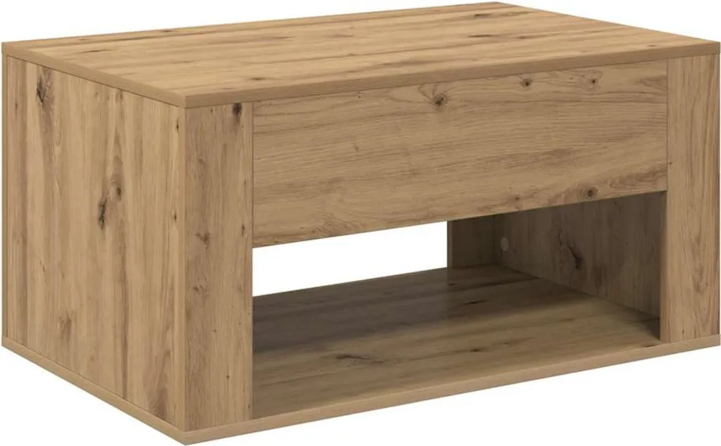 Tavolino Basso Soggiorno SYFAX™ Rovere 80x50x40 cm Design Moderno