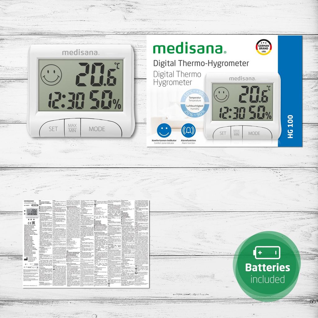 Medisana Digitales Termo-hygrometer HG 100 60079 Obrázok produktu 10