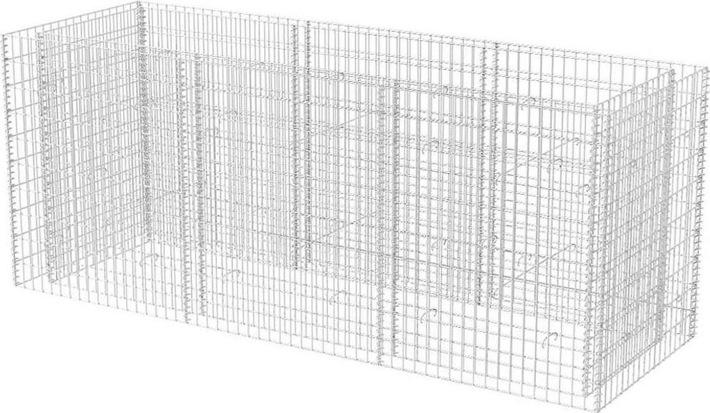 vidaXL Gabiónová zvýšená posteľ Oceľ 270 × 90 × 100 cm Obrázok produktu 