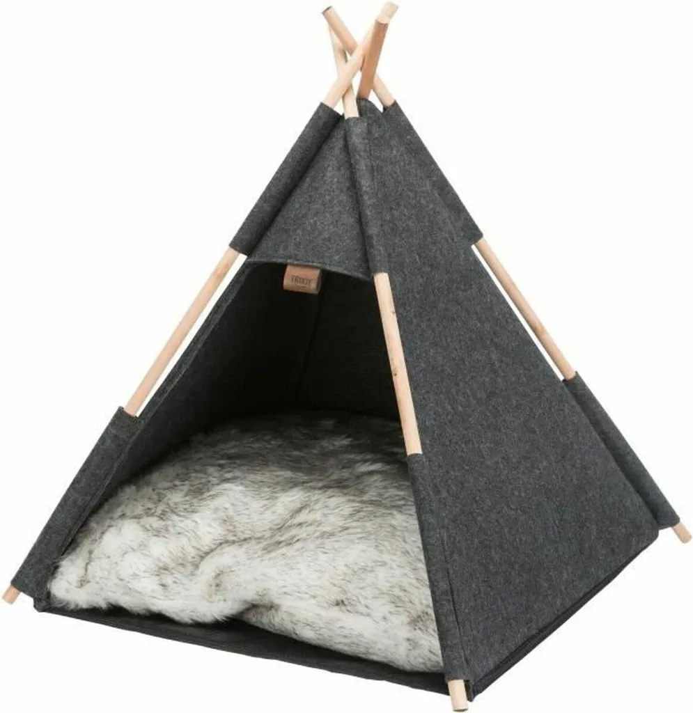 Panier pour chien Trixie Blanc et Anthracite - Coussin Moelleux XL