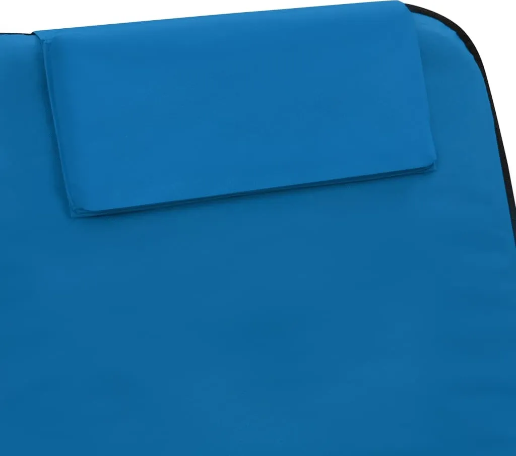 Tapis de plage bleu acier avec dossier pliable - Set de 2 matelas - 13