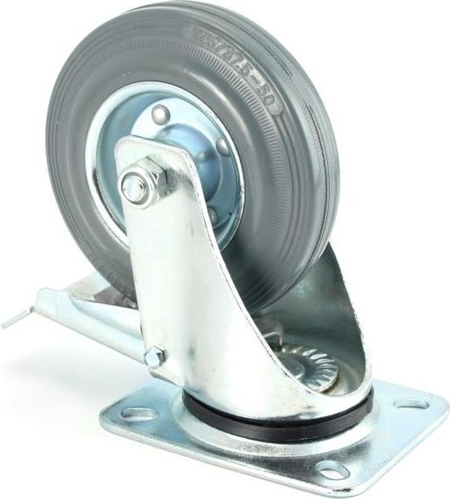 Lenkrolle plus Bremse 125 mm x 37,5 max.140 Kilo Traglast Wheeltech