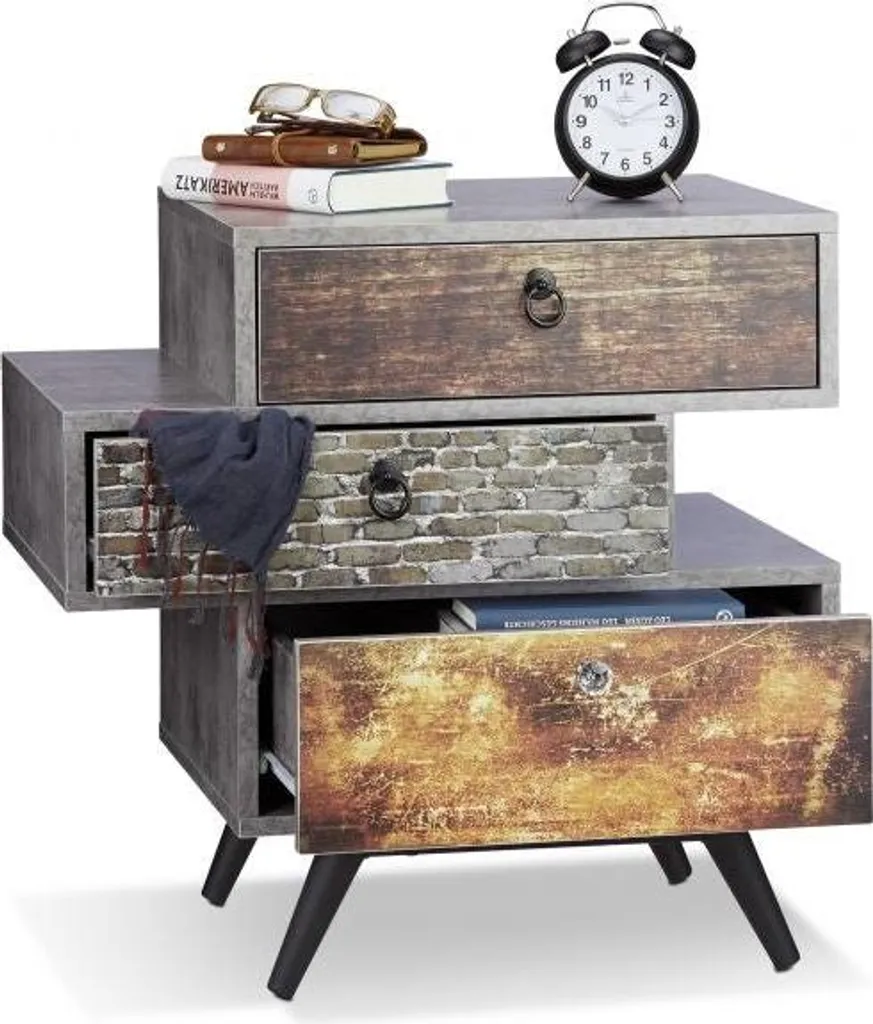 Petite commode vintage à 3 tiroirs : gagnez de la place avec style
