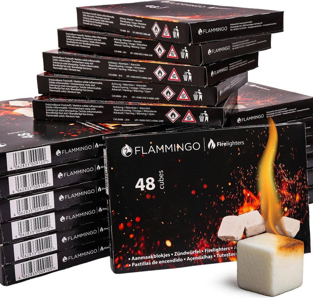 Flammingo® Anzündwürfel auf Kerosinbasis, weiß, 12x48 Produktbild 