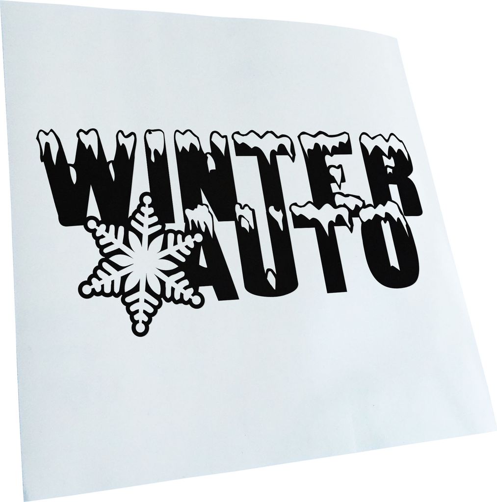 Kiwistar - Autoaufkleber - -Winterauto Schneeflocke Heckscheibenaufkleber - Aufkleber für Auto Kfz Fahrrad, LKW, Truck Mofa