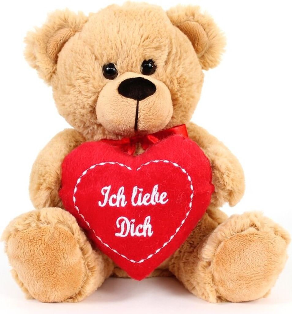Teddybär mit Herz Ich liebe Dich braun 25 cm