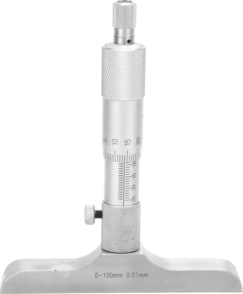 Micromètre de profondeur 4 pouces haute précision à base circulaire - 10