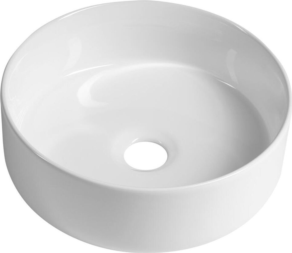 NIMIS Aufsatzwaschtisch, Durchmesser 30cm, Keramik, weiß