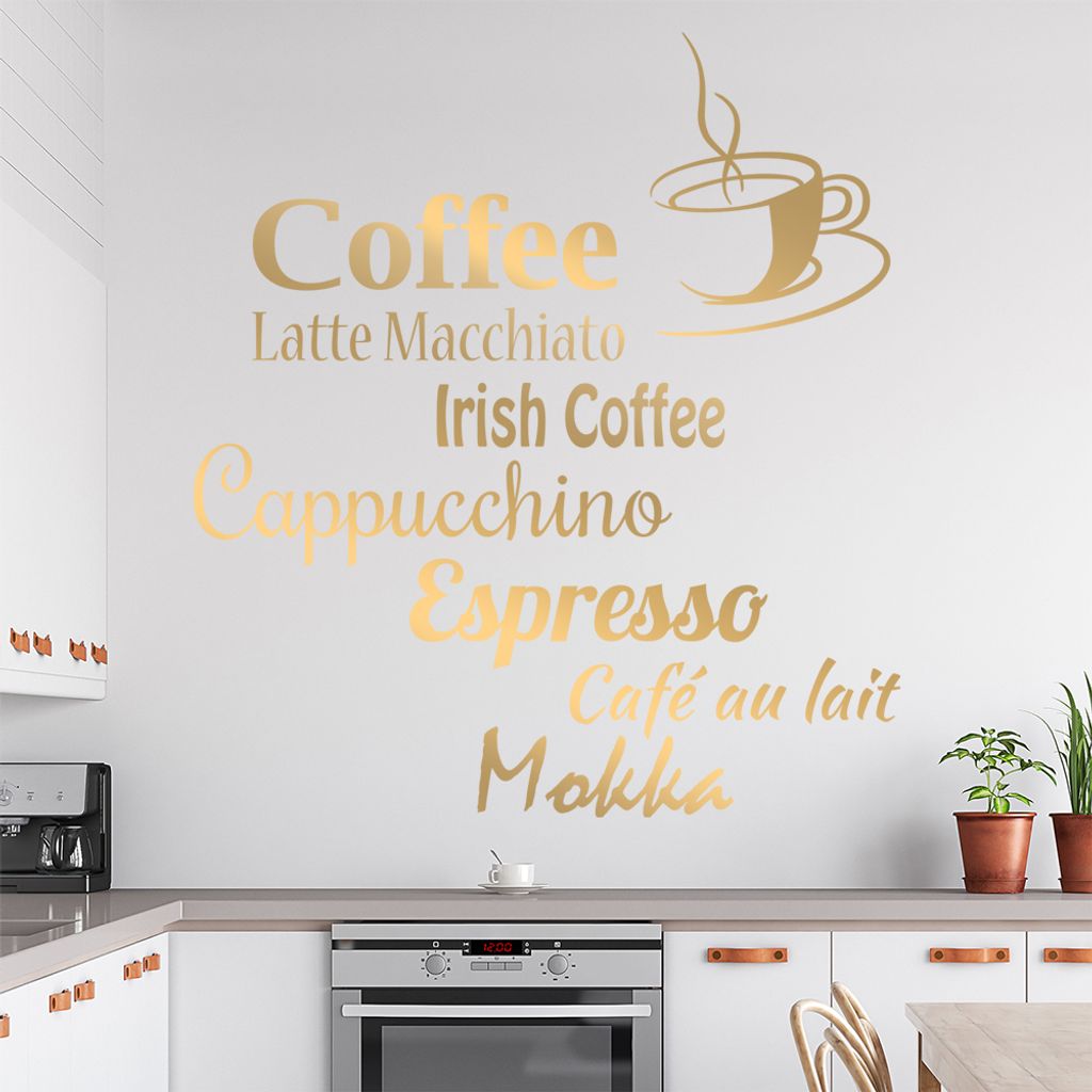 Wandtattoo Kaffee Nr. 1 Wandtattoo in 6 Größen - Wandaufkleber Wall Sticker - Dekoration, Küche, Wohnzimmer, Schlafzimmer, Badezimmer