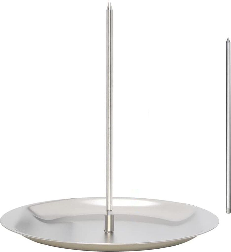 Al Pastor Spieß, Vertikalspieß für Tacos, Kebabs mit 2 abnehmbaren Spikes, 8-Zoll-Shawarma-Rack, feuchtigkeitsspeichernde Grillpfanne, BBQ-Grill...