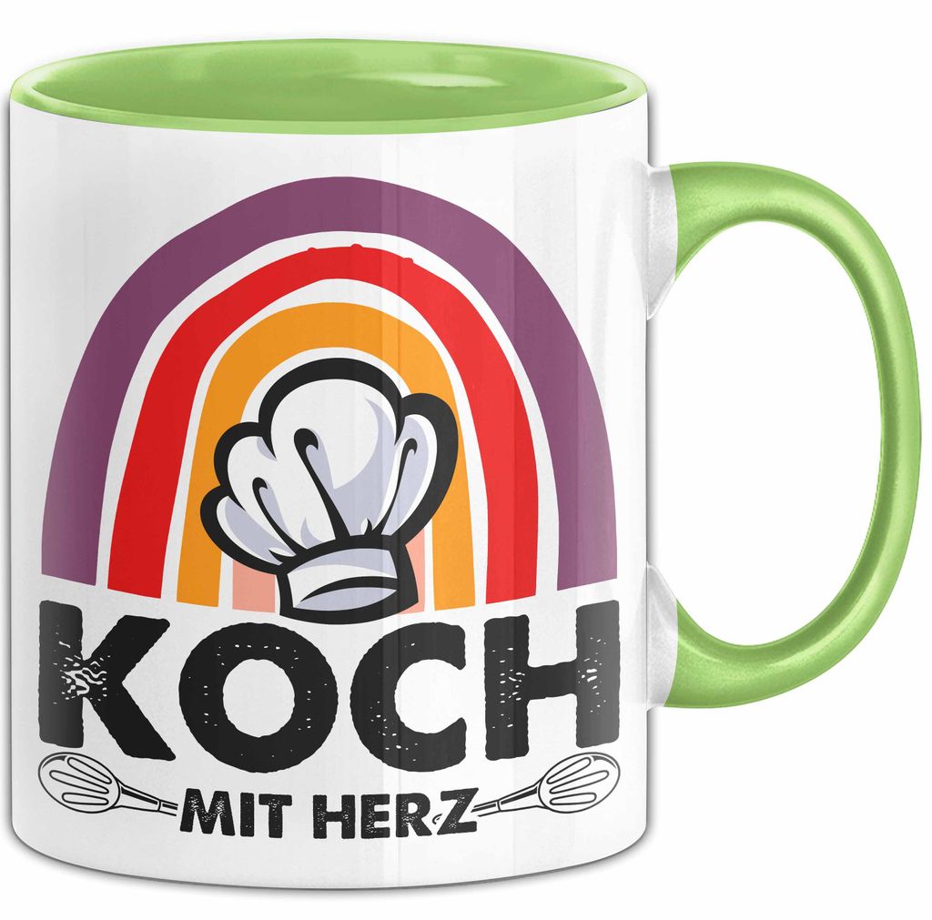 Koch Mit Herz Tasse Lustiges Geschenk Für Koch (Grün)