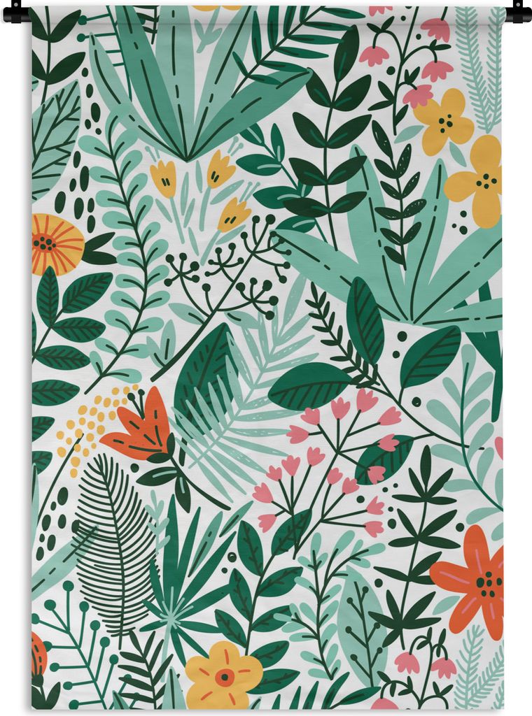 MuchoWow Wandteppich Wandbehang Sommer - Natur - Muster 60x90 cm Tapisserie Dekoration Wandtuch - Foto-Teppich - Abwaschbar