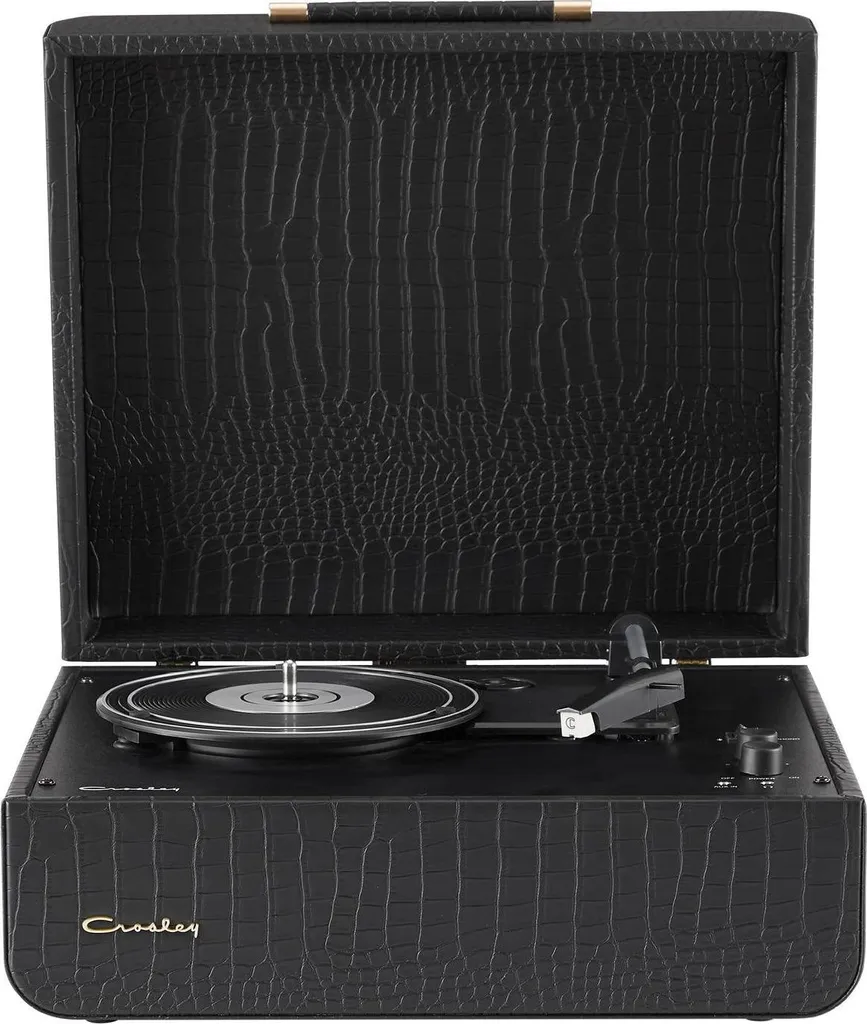 Platine vinyle Crosley Mercury portable Bluetooth Noir croc retro