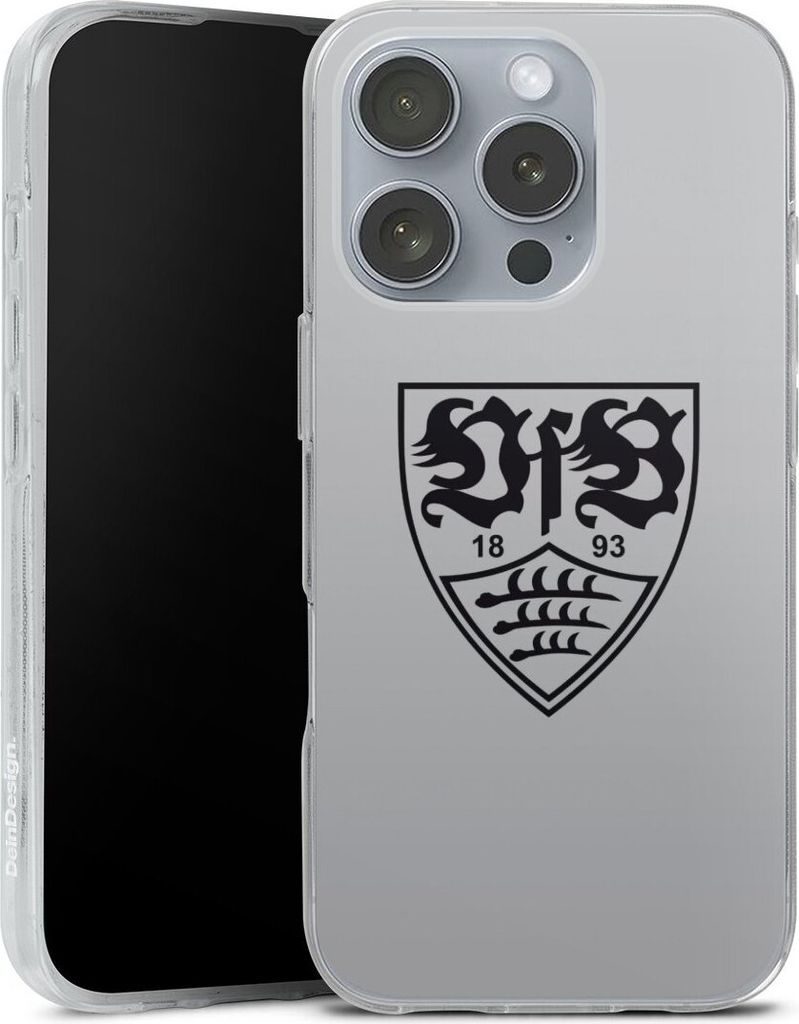 DeinDesign Handyhülle für Apple iPhone 16 Pro Silikon Hülle Case Smartphone Schutzhülle Logo Offizielles Lizenzprodukt VfB Stuttgart