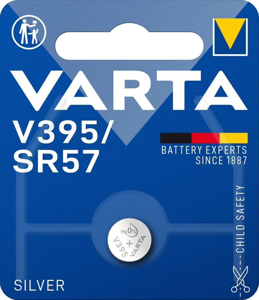 VARTA Batteria Bottone Batteria A Bottone V395/SR927/SR57/AG7 - 1.55V Per Orologi 1.55 V Orologi - Foto 8