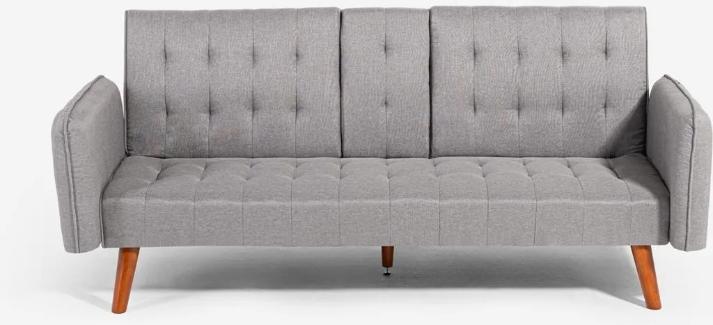Canapé-lit gris avec porte-gobelet et accoudoir réglable modèle Ember